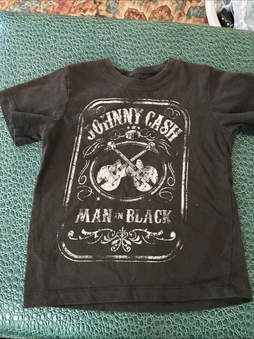 Johnny Cash Black Graphic Tee for Kids 3T